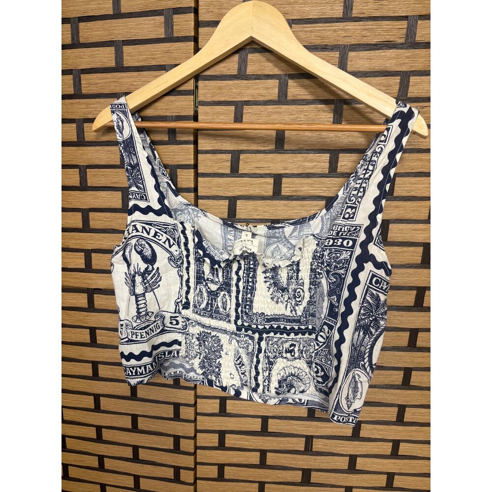 Nicole Miller Navy ANd White Tank‎ Top Size Small - Picture 2 of 8